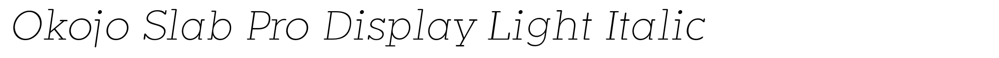 Okojo Slab Pro Display Light Italic image